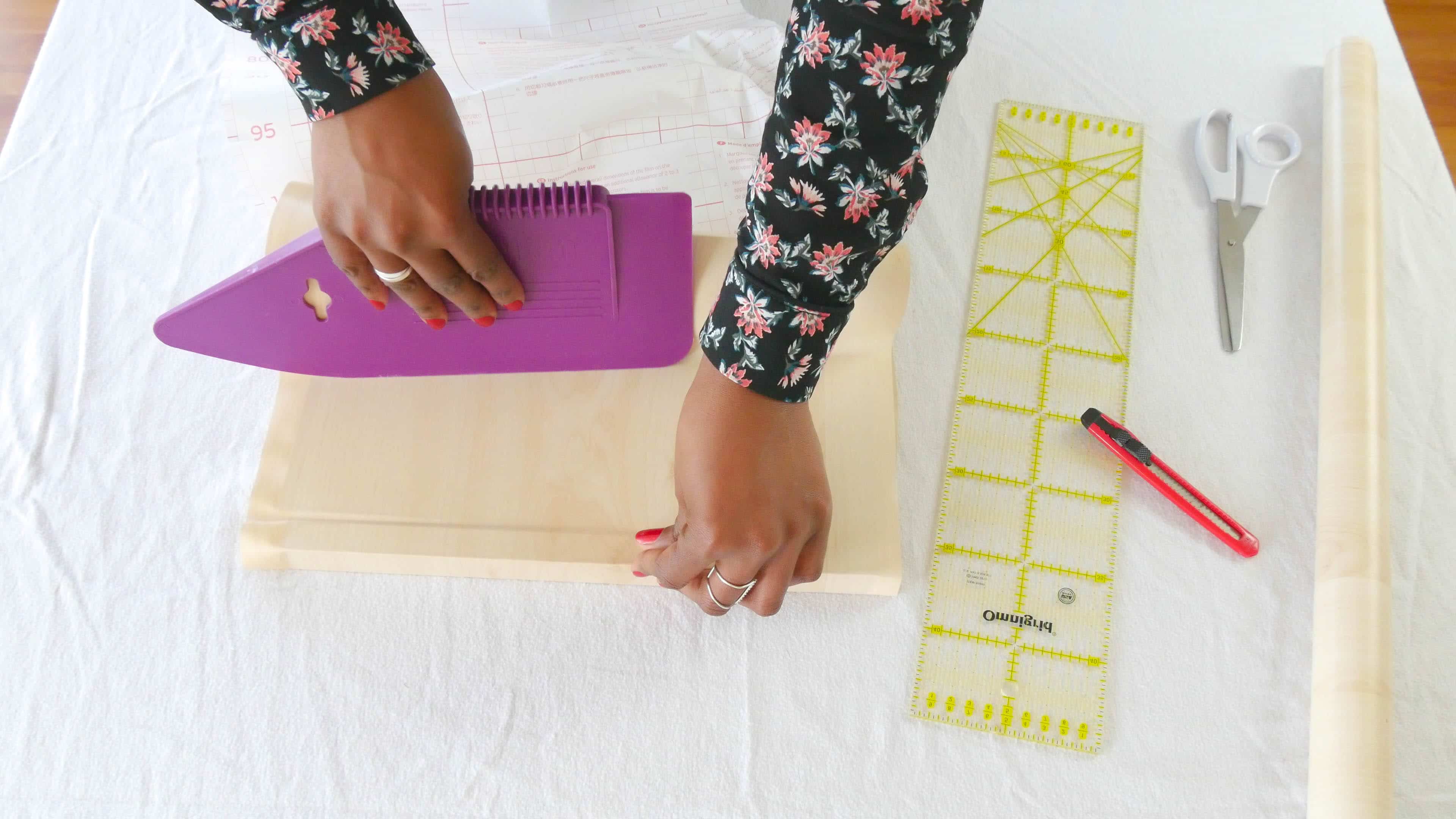 diy customiser un meuble en enfilade vintage marouflage