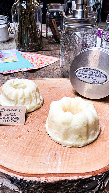 Shampoing solide fait maison sur le stand Rougier & Plé au DIY Festival