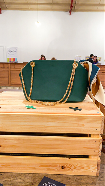 atelier la patine sac couleur vert émeraude