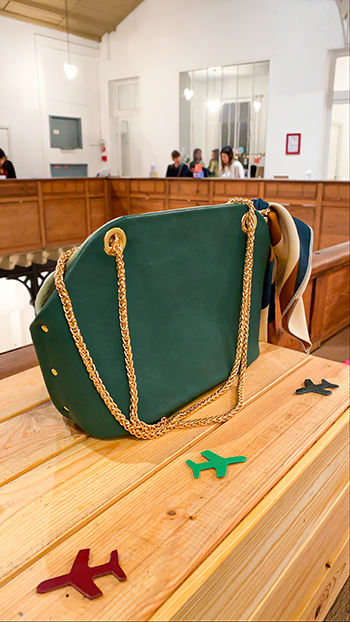 atelier la patine sac couleur vert émeraude