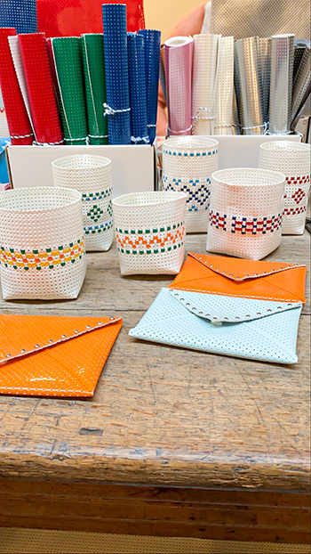 2e édition diy festival corbeilles et pochettes vinyle laqué perforé