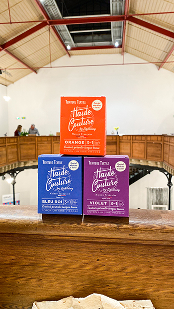 2e édition diy festival stand haute couture 3 couleurs bleu orange et violet