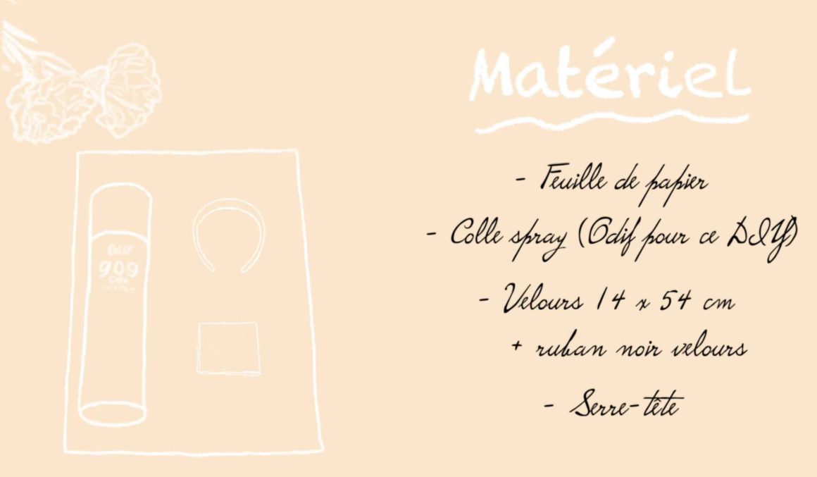 liste matériel pour créer son serre tete en tissu